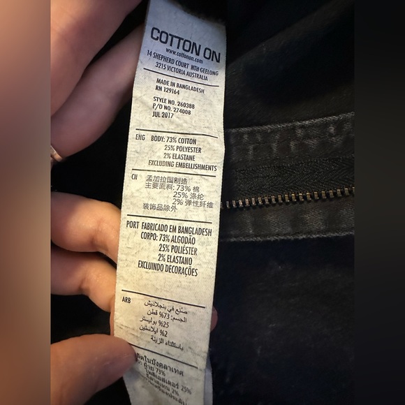 Black acid wash super skinny jeans size 4 - Picture 5 of 6